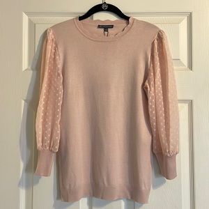 Adrianna Papell NWT Pink Clip Dot 3/4 Sleeve Blush Pink
